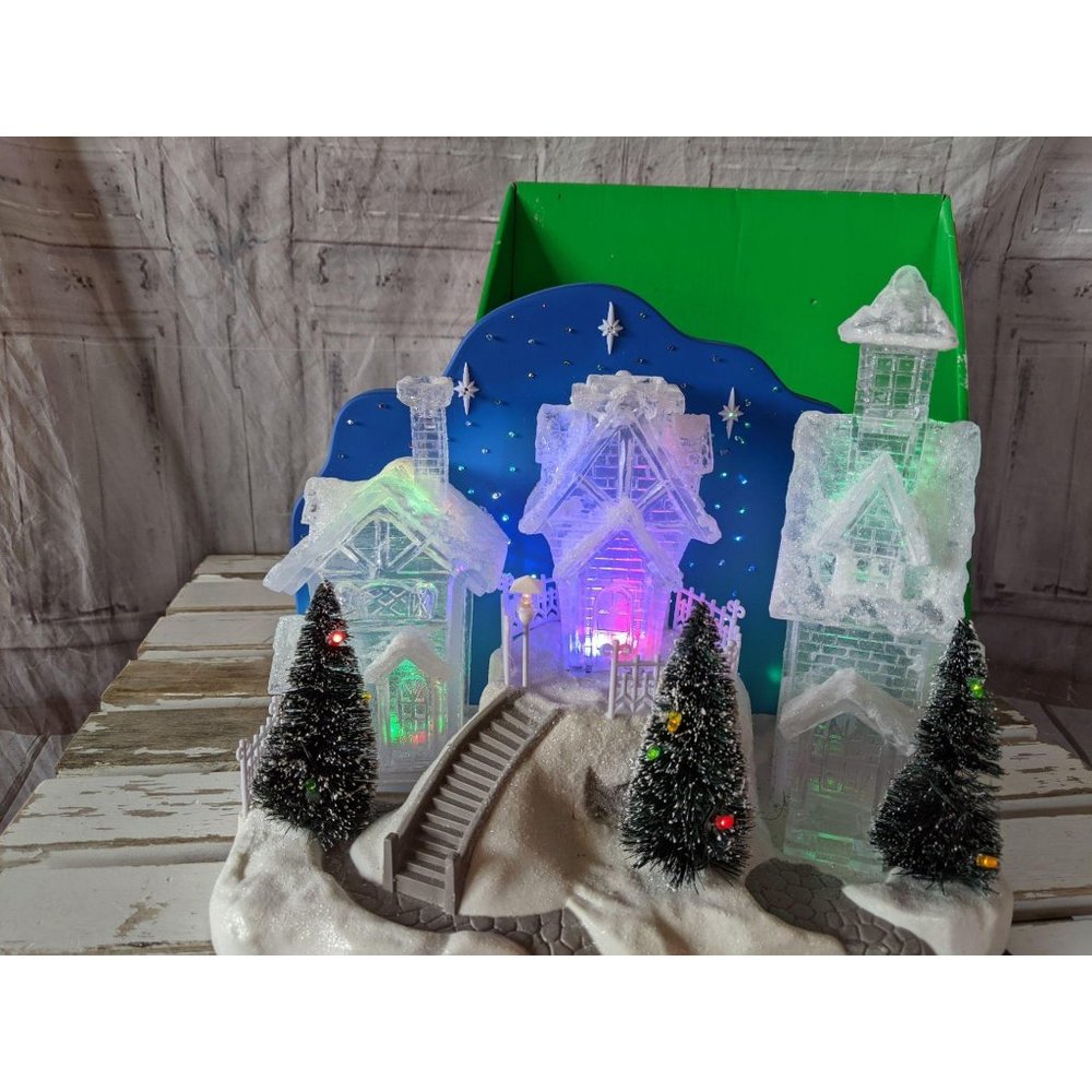 Home elements village Xmas LED scene decor lights